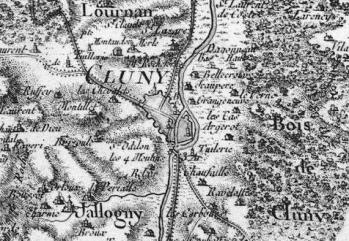 Pour localiser l'abbaye de Cluny, cliquez sur la carte