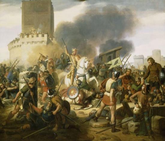 Siège de Paris - Eudes défendant Paris contre les Normands